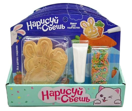  Набор для творчества Нарисуй и съешь "Зайка" (блок 12шт 59г) в Тюмени