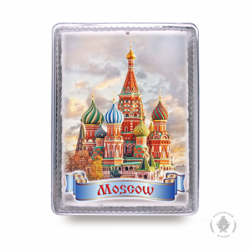  Пряник 600г MOSCOW с фотопечатью (в подарочной пластиковой упаковке)  в Тюмени