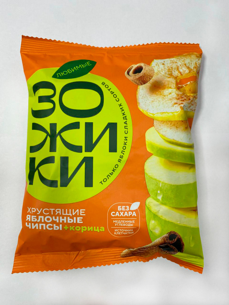  Зожики Яблочные+корица чипсы, 25г  в Тюмени
