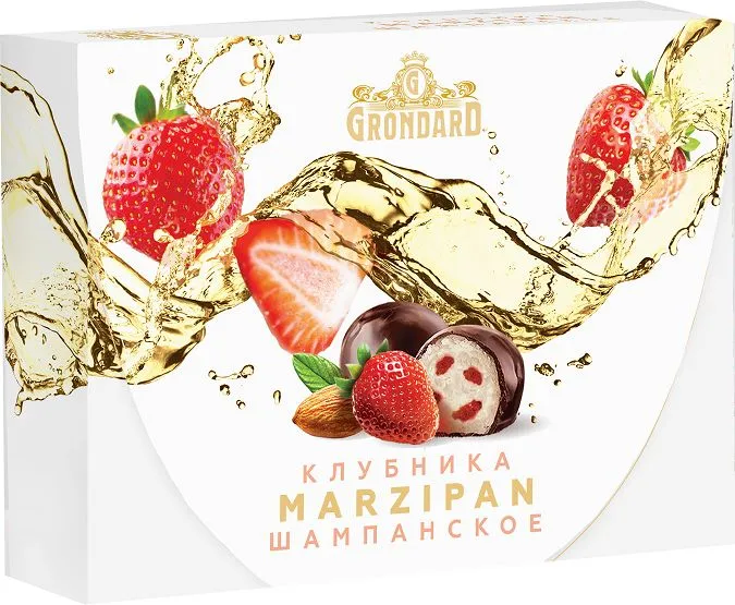  TM Grondard       (10185) Конфеты глазированные Марципановые Клубника и Шампанское, 98г в Тюмени